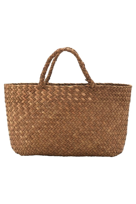 Casual Straw Bag Natural Wicker Tote Bags Women Braided Handbag For Garden Handmade Mini Woven Rattan Bags