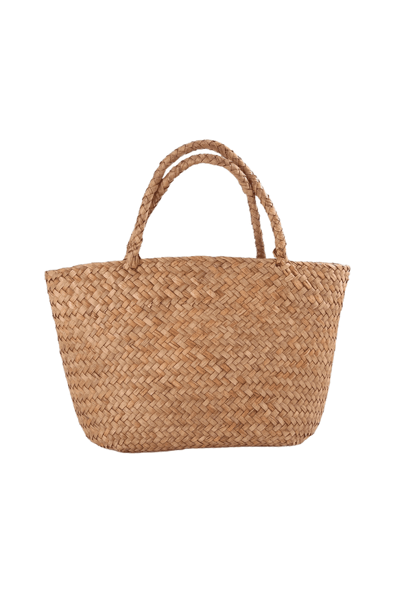 Casual Straw Bag Natural Wicker Tote Bags Women Braided Handbag For Garden Handmade Mini Woven Rattan