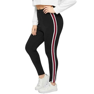 Black & White Striped Plus Size Leggings – Headstones and Hearses