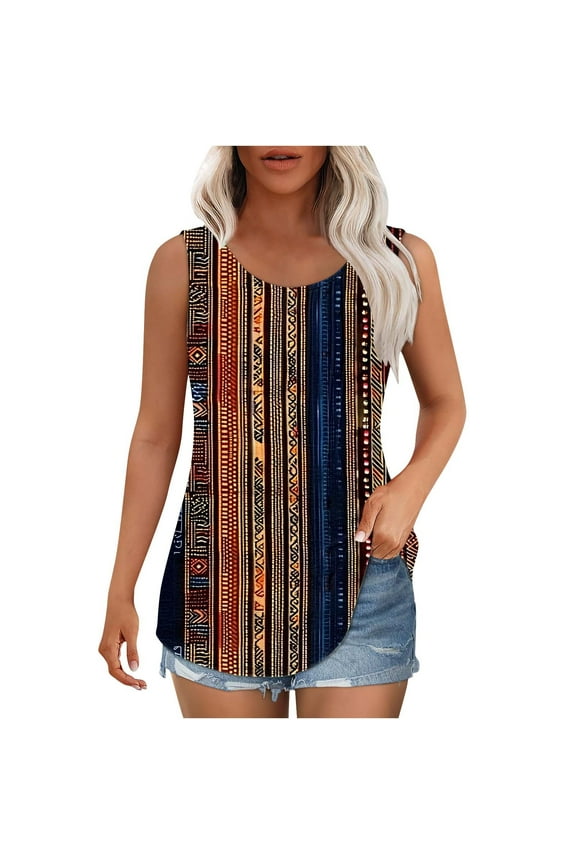 Casual Summer Clothes for Women Over 50 Ladies Tops And Blouses Sleeveless Womens Clothing Tops