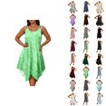 thumbnail image 1 of Casual Summer Dress Sleeveless Asymmetric Style With Heart Print Flowy Comfortable Dress, 1 of 5