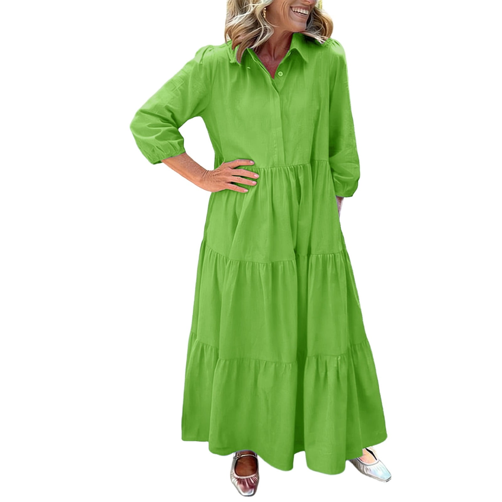 light green puffy dress A-line Green Puffy Sleeve Satin Short Prom Dress, Green Short Formal Dress  on Luulla