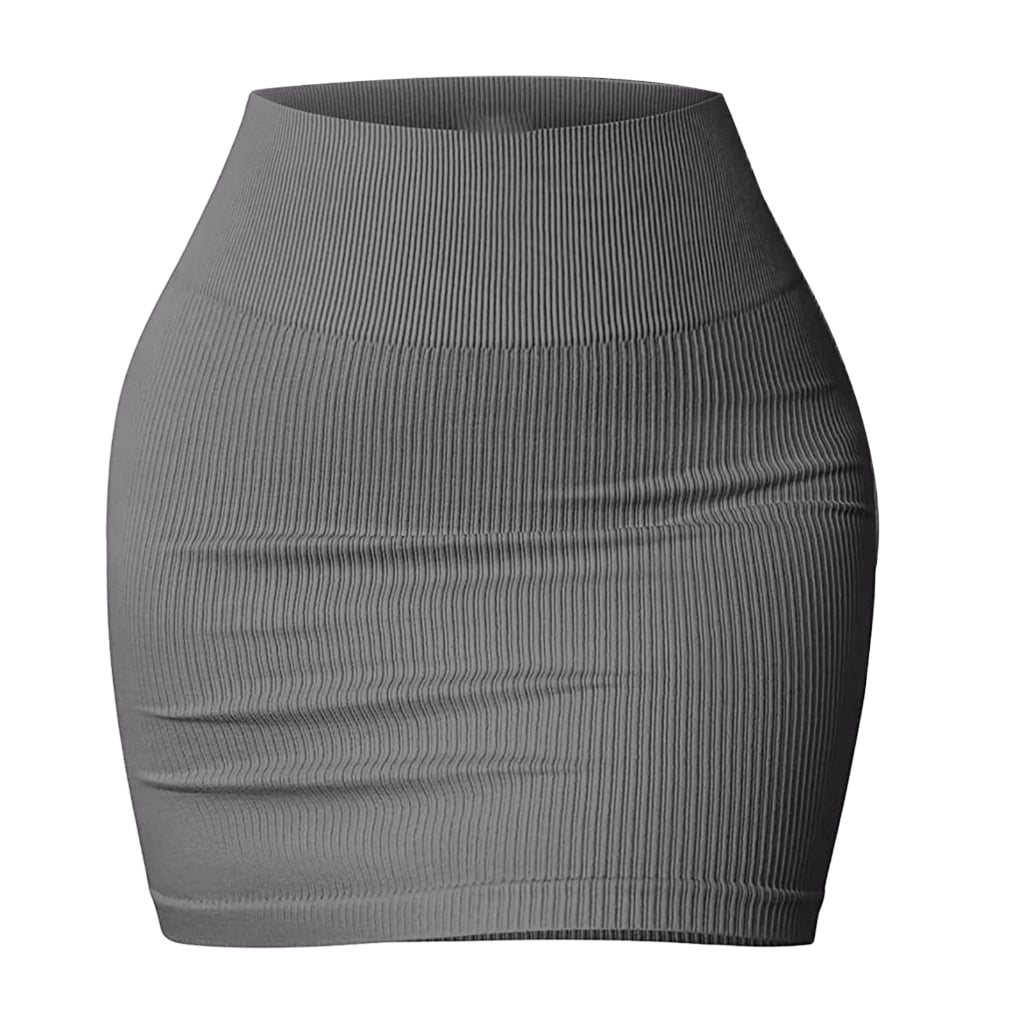 High Waist Mini Knitted Short Skirt
