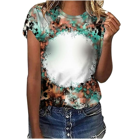 Casual Summer Tops for Women Over 50 Shirts for Women Graphic Tees Letter Print Tee