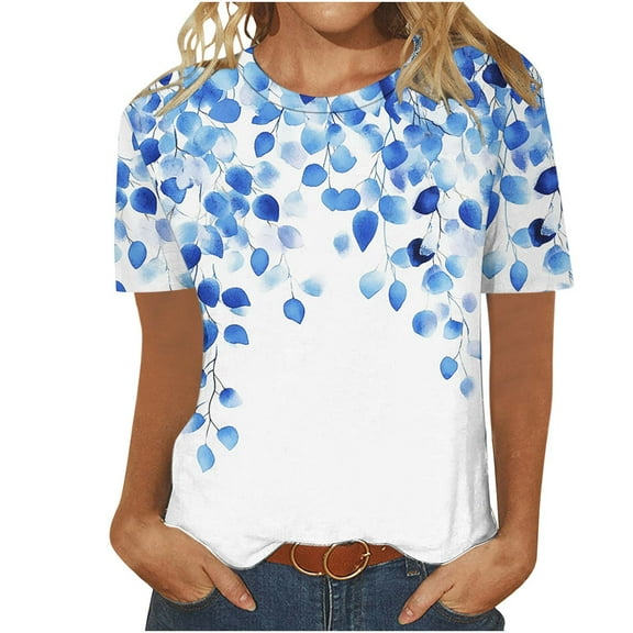 Casual Summer Tops for Women Over 50 Work Out Shirts Gym Loose Crop Tee Shirts Womens Graphic