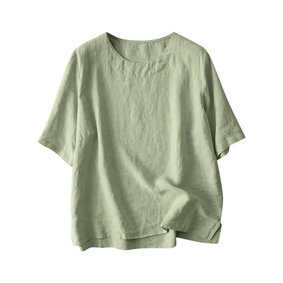 Casual Summer Tops for Women V Neck T Shirt Women Cotton Short Sleeve Shirts for Women Womens Clothing