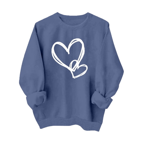 Casual Sweatshirt for Women Long Sleeve Crewneck Fall Clothes Fashion Trendy Outfits Oversized Comfy Pullover Winter Basic