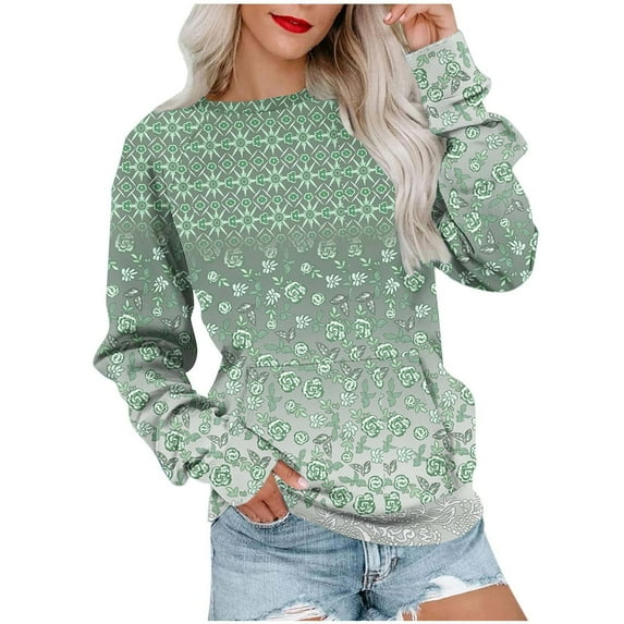 Casual Sweatshirts for Women,Trendy Women's Leisure Wear Sweatshirt with Colour Blocking Loose Pullover Crew Neck Long Sleeve Gym Tops Pocket Fitness Fall Winter Fashion Sportswear