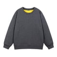 thumbnail image 1 of Casual Sweatshirts for Men Fall Trendy Plain Pullover Tops Loose Crewneck Sweatshirt Tops Long Sleeve Mens Clothes (L, Dark Gray), 1 of 7