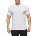 thumbnail image 1 of Casual T Shirts for Men Men Tshirt Pack Men's Crewneck Bodybuilding Gym Tees Short Sleeve Slim Fit Muscle T-Shirts Workout Athletic Fitness T-Shirt Tops, 1 of 5