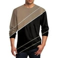 thumbnail image 1 of Casual T Shirts for Men Big and Tall M-5X Plus Size Long Sleeve Round Neck Pullover T-Shirts Basic Color Block Comfort Regular Loose Tops Tshirts, 1 of 4