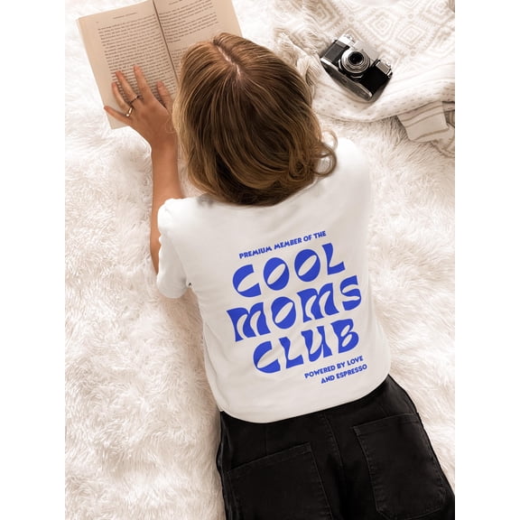 Casual T-shirt for mom, gift for new mother, Cool Moms Club mom T-shirt, Mother's Day gift, gift for her, birthday mom, women's shirt.