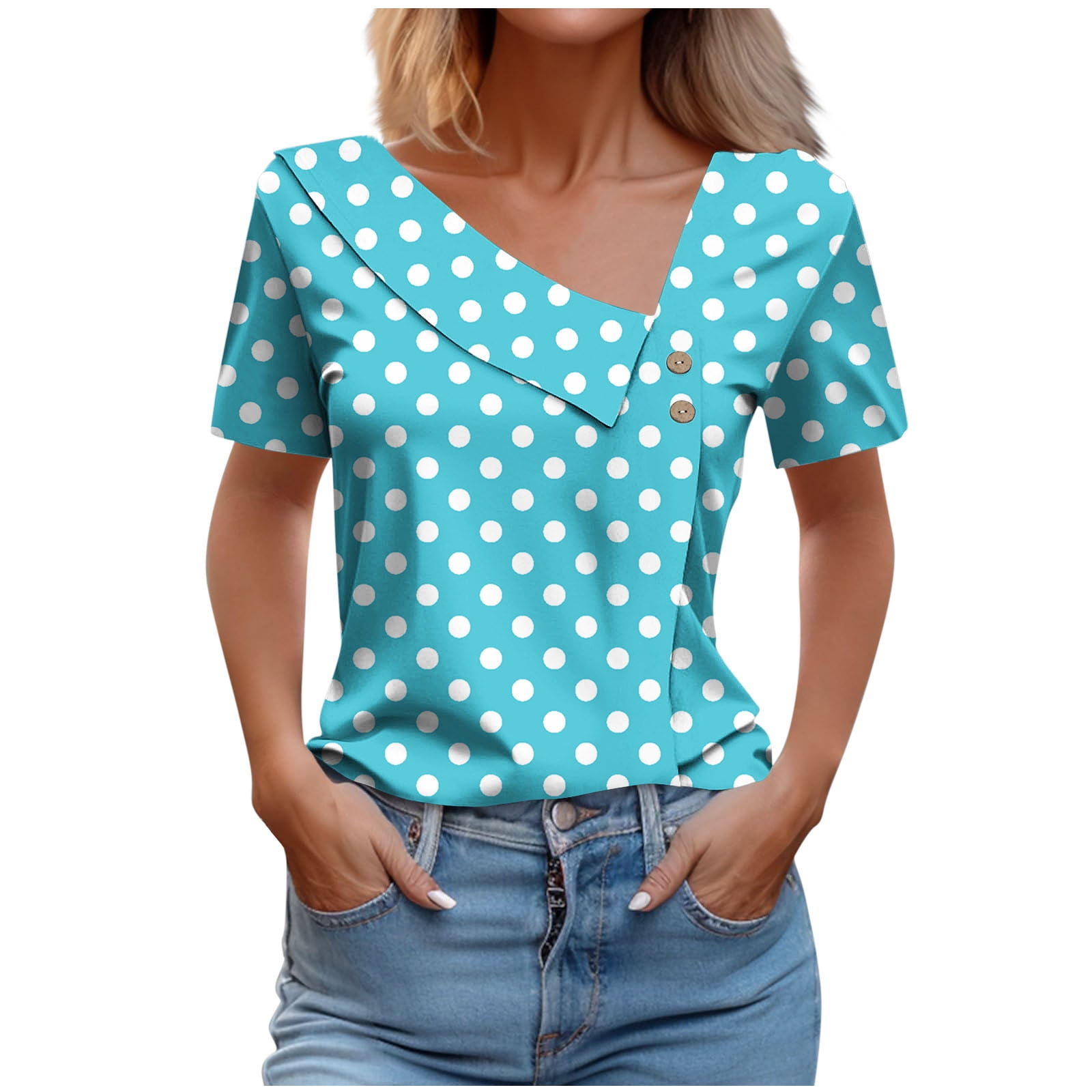 Casual Tank Tops for Women Women’S Clothing Women Polka Dot T Shirts ...