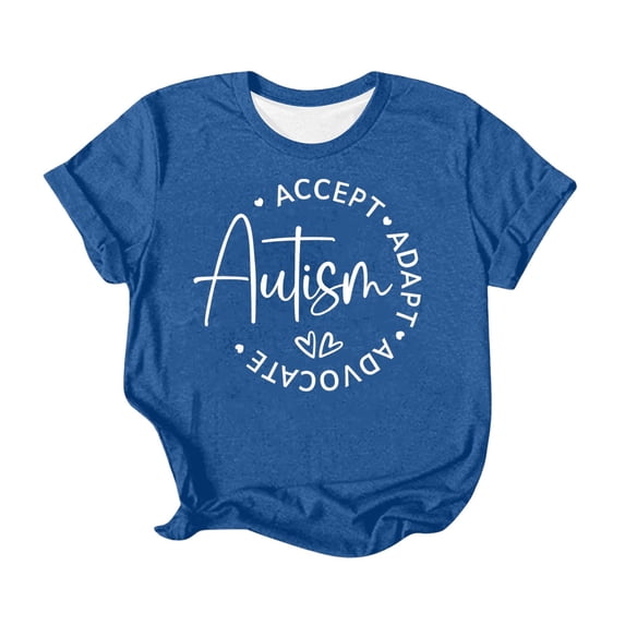 Casual Top for Women Inclusive Awareness Understanding Support Message ...