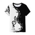 thumbnail image 1 of Casual Tops For Women Vintage Musical Note Print Gif Shirt Black L, 1 of 7
