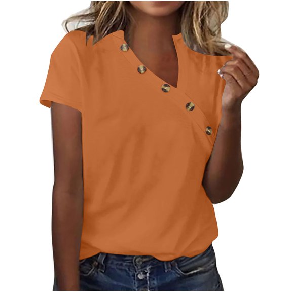 Casual Tops for Women Trendy Summer Tshirts Shirts Graphic Vintage Summer Clothes for Mature Women 2025 Vacation