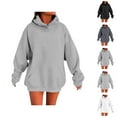 thumbnail image 1 of Casual Tops for Women Women's Solid Color Sweatshirt Women's Solid Color Front Open Bust Support Bra Thin Style With Easy On Design, 1 of 5