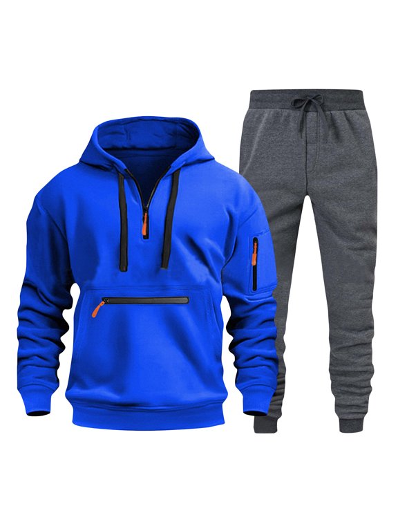 Casual Tracksuits For Men Sport Suit Men's Two Piece Sports Hooded Sweatshirt Jogging Pants Set Long Sleeve Hooded Set Running Jogging Sport Suit Sets Fall Winter Outfit