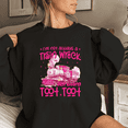 thumbnail image 1 of Casual Train Wreck Graphic Tee T-Shirt Top Round-neck long-sleeved Commuting and Breathable black S-3XL, 1 of 6