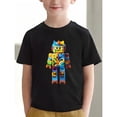 thumbnail image 1 of Casual and Trendy Boys' Pure Cotton T-shirt - Robot Print Pattern, Multiple Colors to Choose From, Round Neck Top, Comfortable Short Sleeve Round Neck - The Ideal Summer Gift for Him Over 3 Years Old, 1 of 6