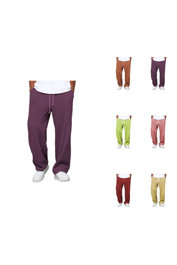 Casual Trousers with Stretch Comfort Fit, Men's Golf Pants, Lightweight Quick Dry, 30/32/34, Comfy Work Dress Slacks, Pockets, Everyday Wear & Outdoor Activities