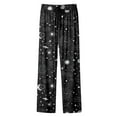 thumbnail image 1 of Casual Trousers Womens All Over Print High Waist Elastic Wide Leg Loose Pajamas Pants, 1 of 3