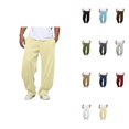 thumbnail image 1 of Casual Trousers with Pleated Detail, Elastic Drawstring Waist, Side & Deep Pockets, Relaxed Fit, Big and Tall, Soft Cotton, Wide-Leg, Comfortable, 1 of 7