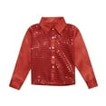 thumbnail image 1 of Casual Tshirts Shirts For Little Boys Kids Sparkly Sequins Dance Top Long Sleeve Button Downjazz Dance Performance T Shirts 3 Years-4 Years, 1 of 7