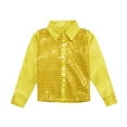 thumbnail image 1 of Casual Tshirts Shirts For Little Boys Kids Sparkly Sequins Dance Top Long Sleeve Button Downjazz Dance Performance T Shirts 9 Years-10 Years, 1 of 7