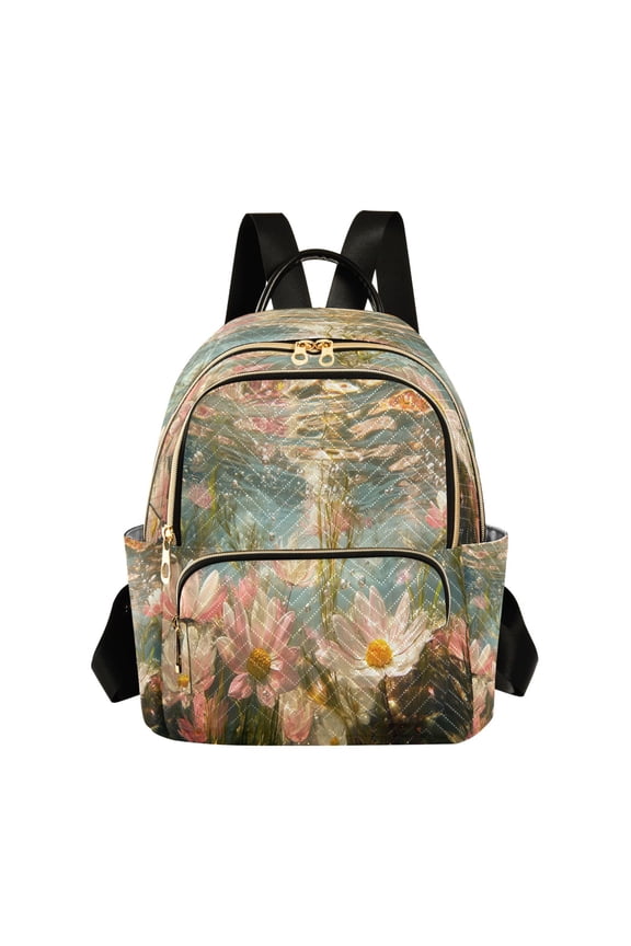 Casual Underwater Flowers and Bubbles Backpack for School,College and Travel, Water Resistant Bookbag,