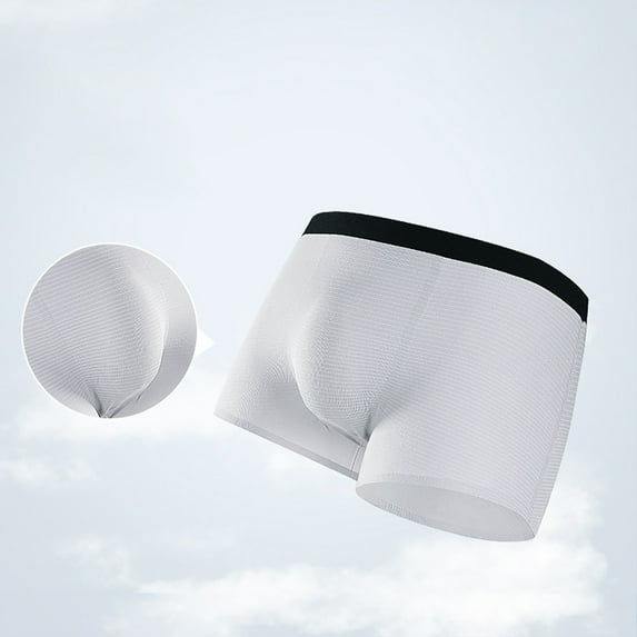 Casual Underwear for Men Breathable Mid Waisted Boxer Briefs Mens Basic Solid Color Stretchy Slim-Fit Comfort Athletic Workout Boxers