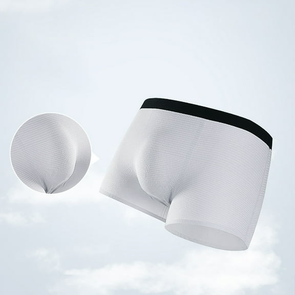 Casual Underwear for Men Breathable Mid Waisted Boxer Briefs Mens Basic Solid Color Stretchy Slim-Fit Comfort Athletic Workout Boxers