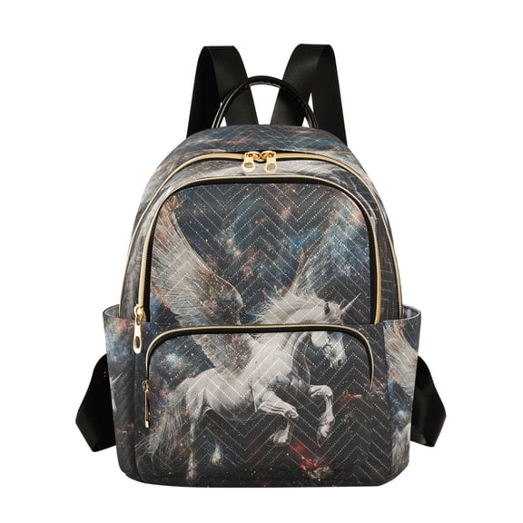 Casual Unicorn in Space Backpack for School,College and Travel, Water Resistant Bookbag,