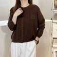 thumbnail image 1 of Casual Vintage Loose Long Sleeve Cable Knit Cardigan For Women, Perfect For Early Spring Outfits. Stylish And Trendy Layering Piece For Everyday Wear Cardigan Sweaters For Women, 1 of 17