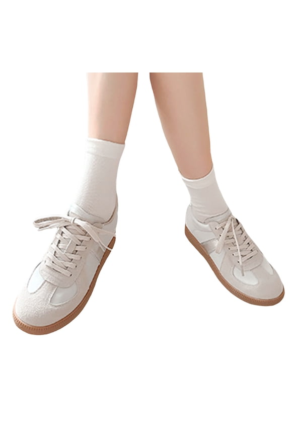 Casual Walking Shoes for Women Slip On Sneakers Non Slip Work Shoes Comfortable Lace Up Tennis Shoes