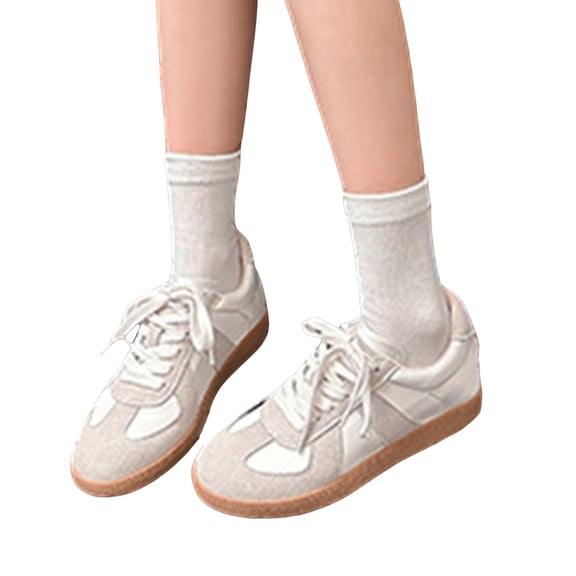 Casual Walking Shoes for Women Slip On Sneakers Non Slip Work Shoes Comfortable Lace Up Tennis Shoes