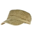 thumbnail image 1 of Casual Washed Cotton Flat Top Hat Adjustable Fisher Military Caps Men Women Cadet Army Cap Unique Design Vintage Four Seasons, 1 of 8
