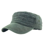 Casual Washed Cotton Flat Top Hat Adjustable Fisher Military Caps Men Women Cadet Army Cap Unique Design Vintage Four Seasons