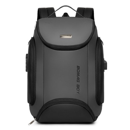 Casual Waterproof Backpack with USB Interface (FreeSize, Grey)