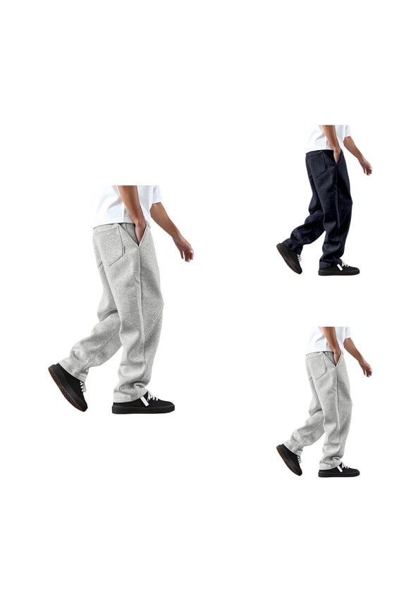 Casual Wide Leg Pants with Moon Shaped Grill, Heavyweight Durable Soft Trousers for Autumn, Loose Straight Fit, Streetwear, Classic Baggy Sweatpants with Pockets