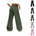 thumbnail image 1 of Casual Wide Leg Sweatpants Low Rise Pants With Drawstring Elastic Waistband And Side Pockets For Comfortable Everyday Wear, 1 of 4