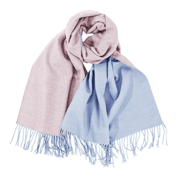 Casual Windproof Travel Scarf Neck Cover Scarf Womens Warm Winter Scarves Set Blanket Scarf Color Blocking Winter Scarf for Women Men Cold Weather Soft Warm Shawls Scarves with Tassels