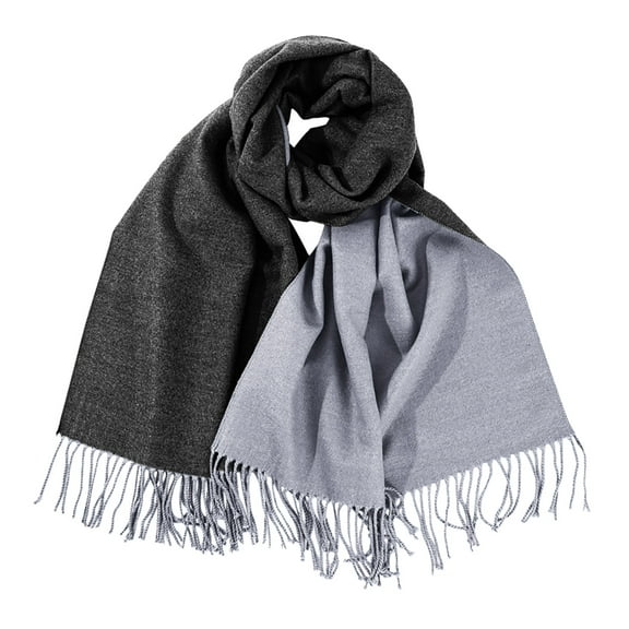 Casual Windproof Travel Scarf Neck Cover Scarf Womens Warm Winter Scarves Set Blanket Scarf Color Blocking Winter Scarf for Women Men Cold Weather Soft Warm Shawls Scarves with Tassels