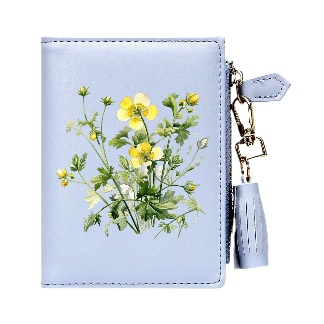 Casual Women Card Holder Wallet Floral Print Wallet Purse PU Leather ...