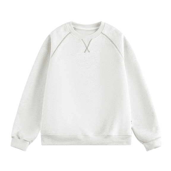 Casual Women Hoodies Soft Crewneck Top Streetwear Sweatshirt Long Sleeve Unisex Youth Pullovers