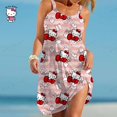 Casual Women Summer Beach Dress 2024 Femme Sexy Hello Kitty Print Short