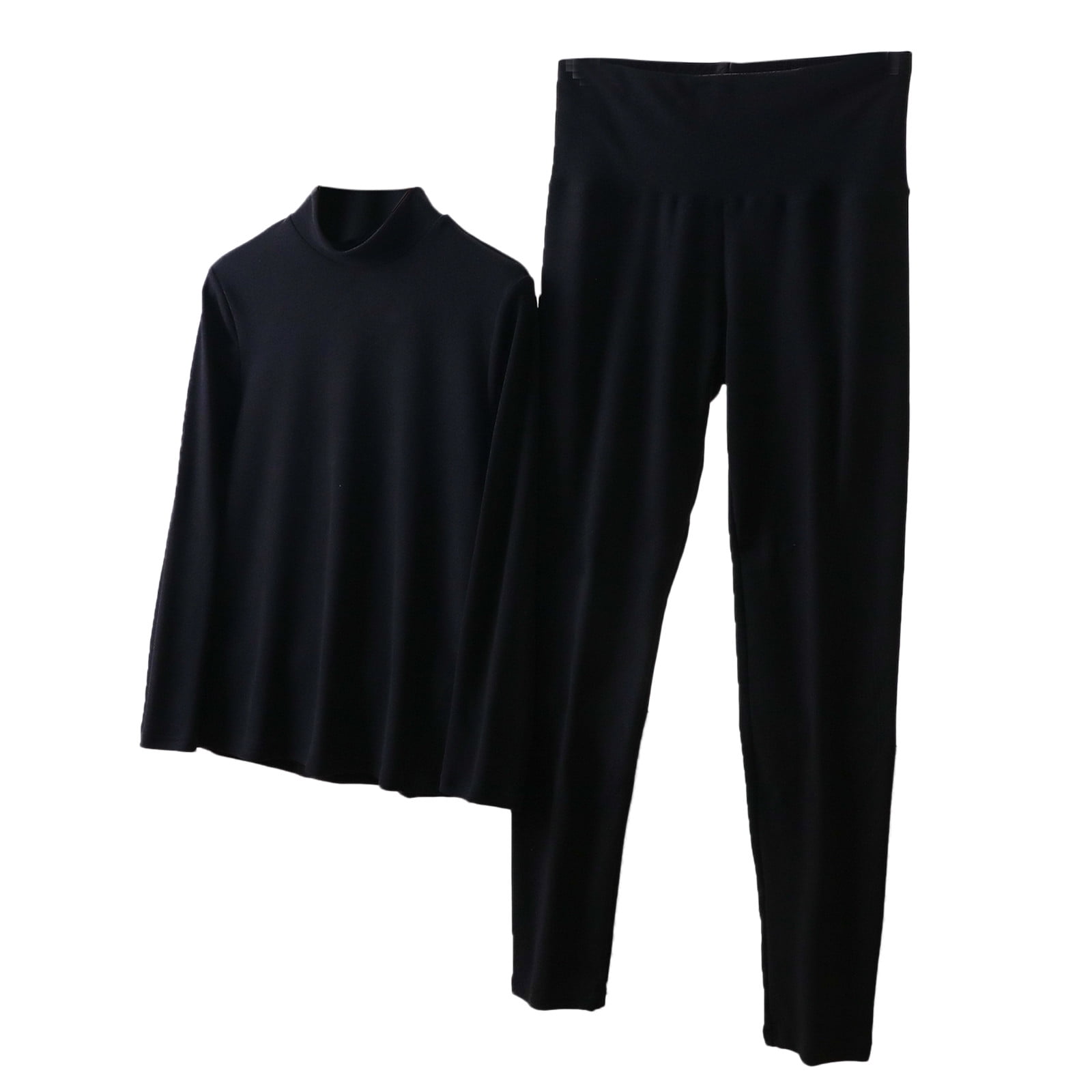 Casual Women Thermal Underwear Cold Weather Long Sleeve High Neck Slim