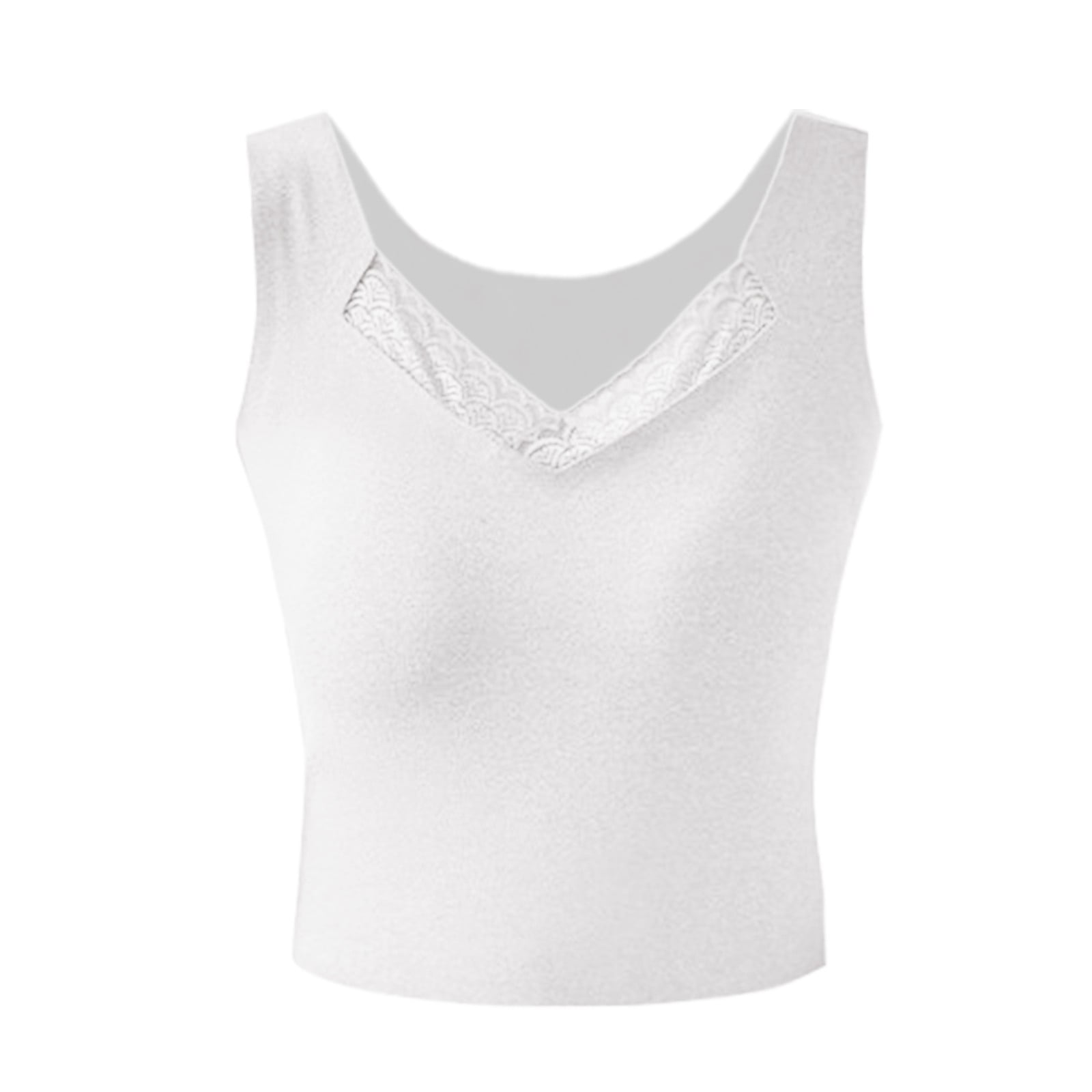 Casual Women Thermal Underwear Cold Weather Vest Chest Paded Heating