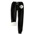 thumbnail image 1 of Casual Women Warm Fleece Pants Fleece Lined Sweatpants Winter Active Track Joggers Pants, 1 of 6