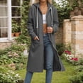 thumbnail image 1 of Casual Women's Fashion Solid Long Sleeve Hooded Pocket Zipper Drawstring Sweatshirt, 1 of 7